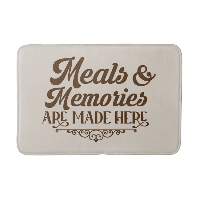 Tapete De Banheiro Cute meals memories word art  (Frente)