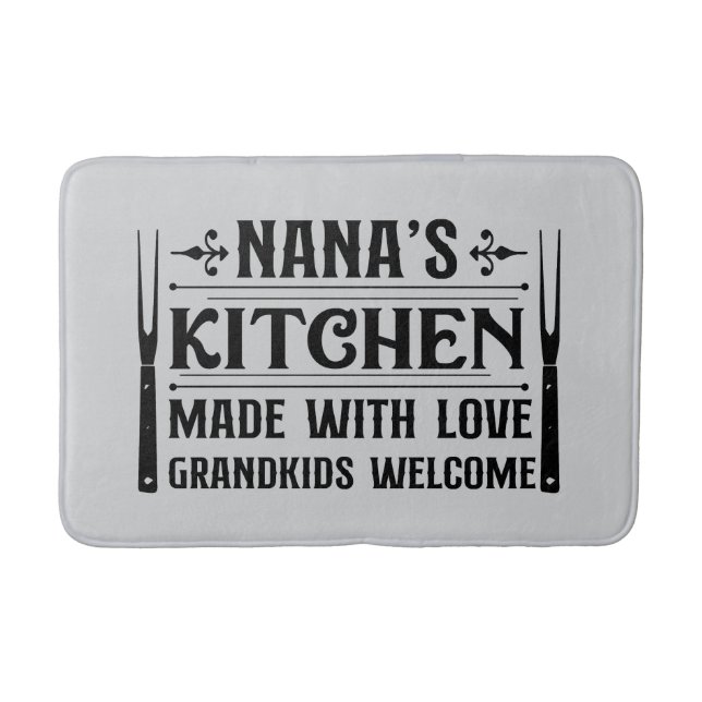 Tapete De Banheiro Cute Nana's kitchen word art (Frente)