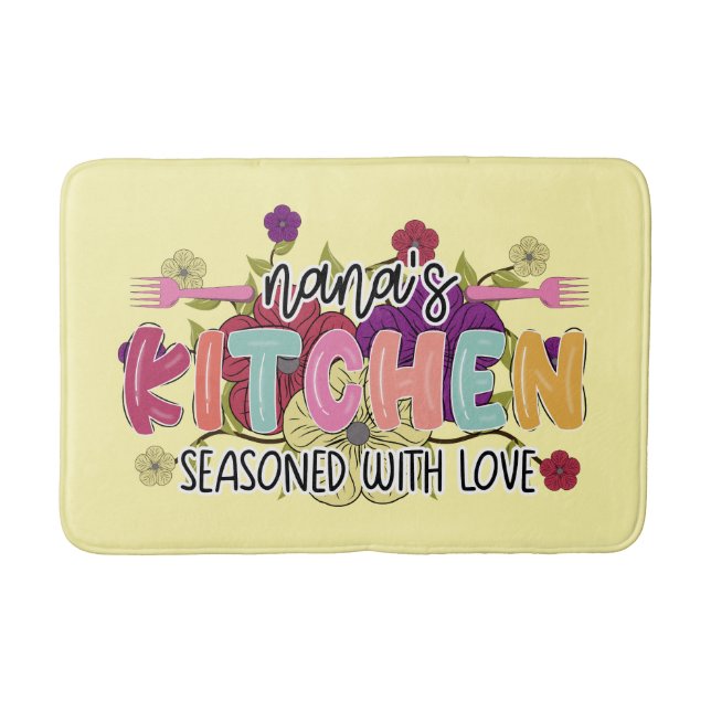Tapete De Banheiro Cute Nana's Kitchen word art  (Frente)