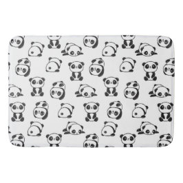 Tapete De Banheiro Cute Pandas Pattern 