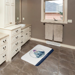 Tapete De Banheiro Cute Penguin em pé em um iceberg