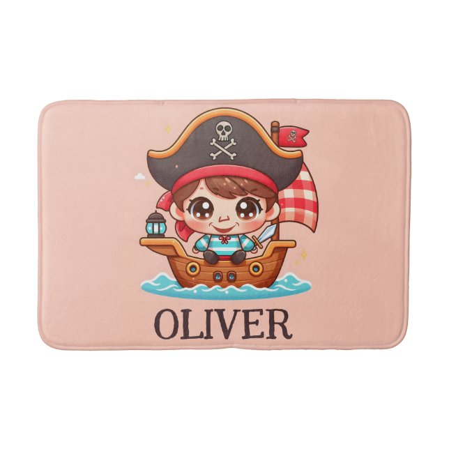 Tapete De Banheiro Cute Sailor Pirate Kid (Frente)