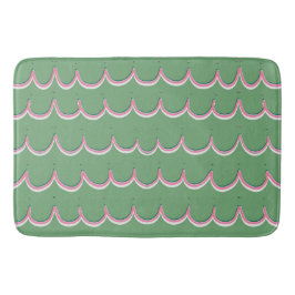 Tapete De Banheiro Cute Scallop Green and Pink Bath Mat