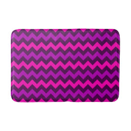 Tapete De Banheiro Cuz-roxa-rosa Chevrons Médios Bath Mat