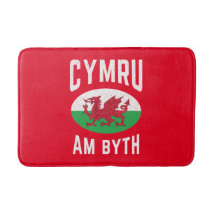 Tapete De Banheiro Cymru Am Byth Wales Flag Proud Welsh Vintage Rugby