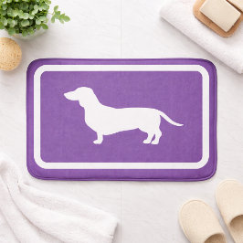 Tapete De Banheiro Dachshund Bath Mat Purple Doxie Bathroom Rug