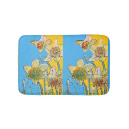 Tapete De Banheiro Daffodil daffodils floral Bath Mat