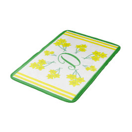 Tapete De Banheiro Daffodils Amarelos Flores de Mola Bunch Inicial