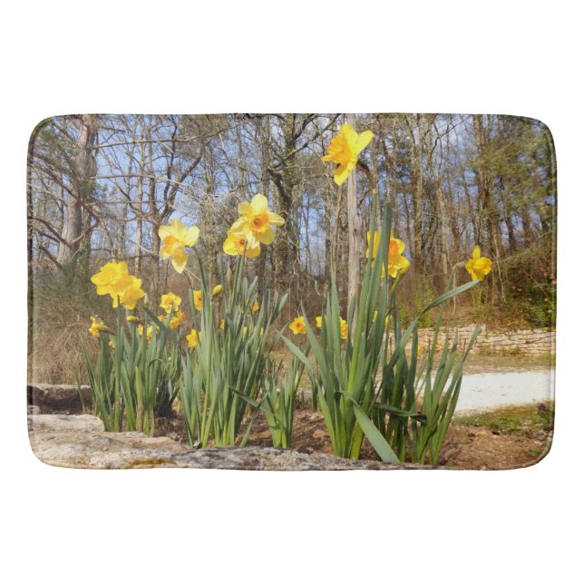 Tapete De Banheiro Daffodils na Páscoa Bath Mat (Frente)