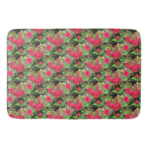 Tapete De Banheiro Dahlias Bath Mat Rosa Profundo