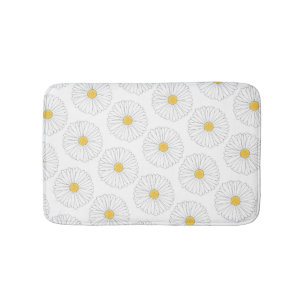 Tapete De Banheiro Daisy Blossom Flower Daisies Partida Floral