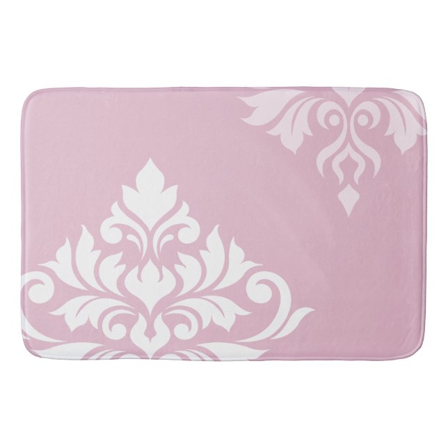 Tapete De Banheiro Damáscara Flourando Art II Pinks & White (Frente)