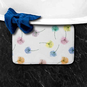Tapete De Banheiro Dançarinos Padrão Floral de Aquarela