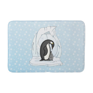 Tapete De Banheiro Davin e Annie a esteira de banho dos pinguins