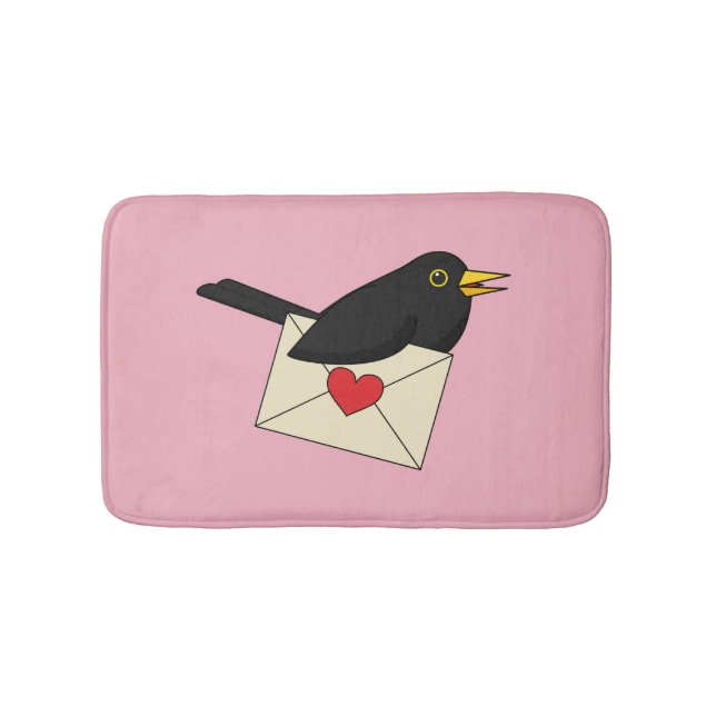 Tapete De Banheiro De Blackbird com Amor (frente)