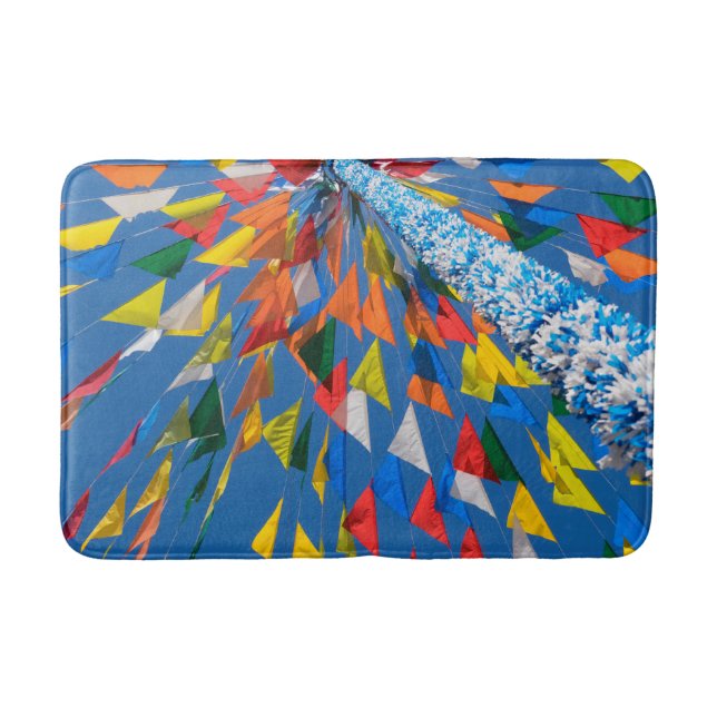 Tapete De Banheiro Decoração de Bandeira Triangular (Frente)