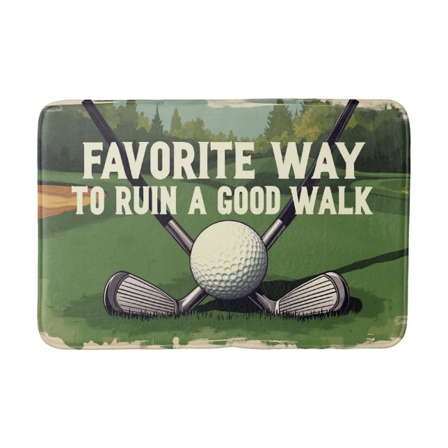 Tapete De Banheiro Decoração de Banheiro de Golfe Bonito para Ventila (Frente)