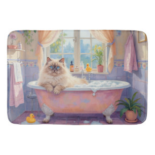 Tapete De Banheiro Decoração de Banho de Gato Ragdoll