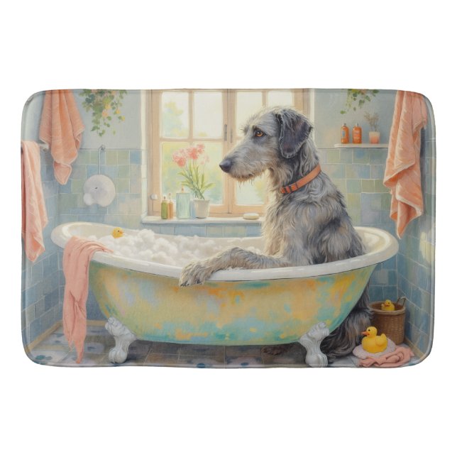 Tapete De Banheiro Decoração de Banho Wolfhound (Frente)