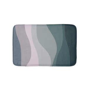 Tapete De Banheiro decoração de ondas retro roxas e turquesas