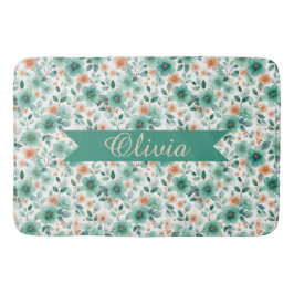 Tapete De Banheiro Decoração Floral Verde Primavera Personalizada