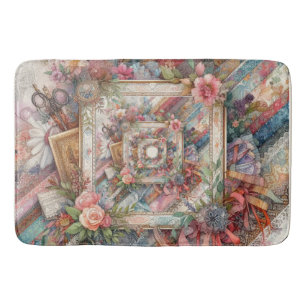 Tapete De Banheiro Decoupage de Vintage Maximalista