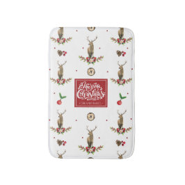 Tapete De Banheiro Deer Christmas Idyll Personalizado