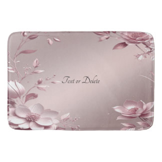 Tapete De Banheiro Delicate Pink Floral Bath Mat