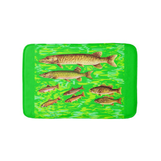 Tapete De Banheiro demasiados peixes no mar