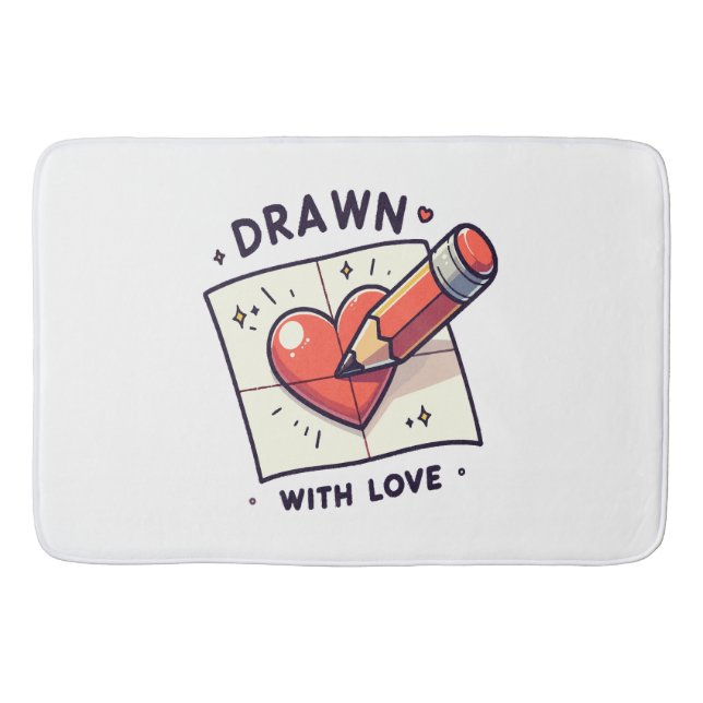 Tapete De Banheiro Desenho com amor (Frente)