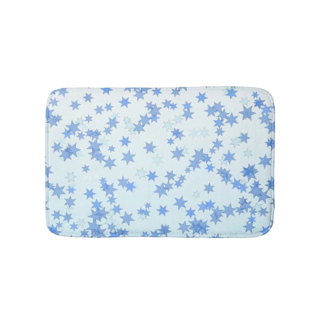 Tapete De Banheiro Desenho de Estrelas Azuis (frente)