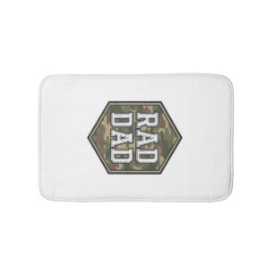 Tapete De Banheiro Desenho de Gravura Vintage Hexágono Camuflado do R
