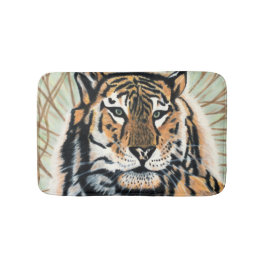 Tapete De Banheiro Desenho do Lápis de Cores de Arte Tiger