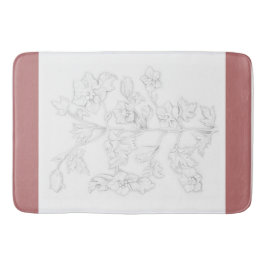 Tapete De Banheiro Desenho Mughal em uma Esteira de Banho