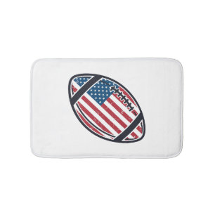 Tapete De Banheiro Desenho Vetorial Vintage de Futebol Americano Patr