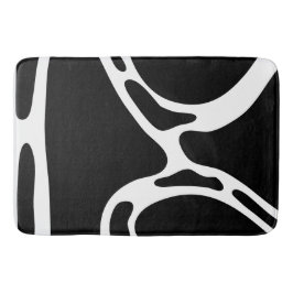 Tapete De Banheiro Desenhos Abstratos Preto e branco