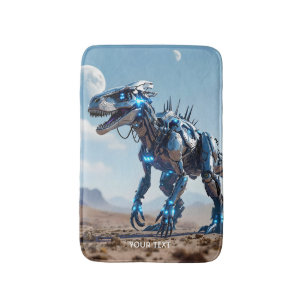 Tapete De Banheiro Deserto de Dinossaur Cibborg Fantasy Cute