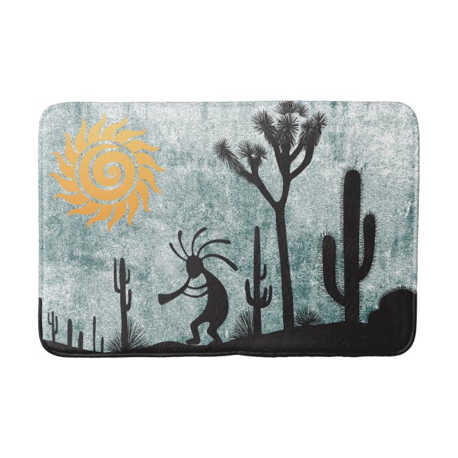 Tapete De Banheiro Deserto Sudoeste Sun Kokopelli (Frente)