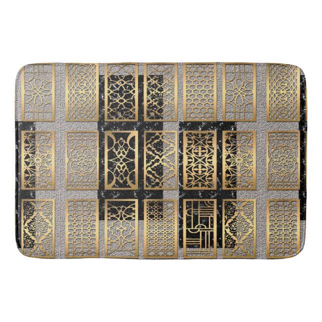 Tapete De Banheiro Design abstrato moderno africano-americano (Frente)