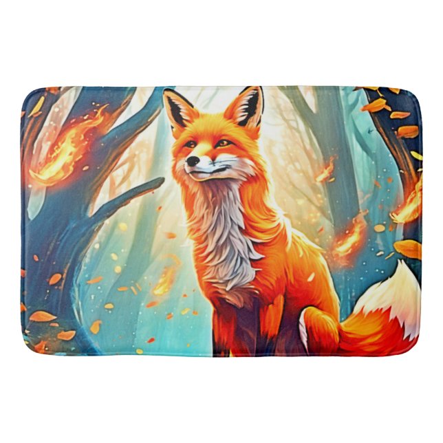 Tapete De Banheiro Design da Cena Fox Crimson (Frente)