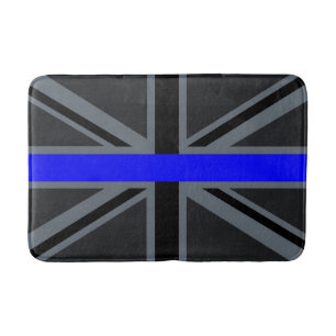 Tapete De Banheiro Design da tomada de linha azul fina