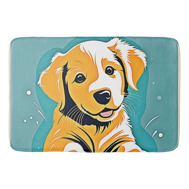 Tapete De Banheiro Design de Arte Cupada (Frente)