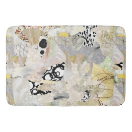 Tapete De Banheiro Design de Colagem Abstrata Elegante Neutra
