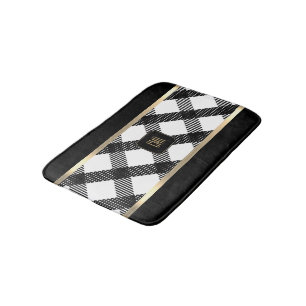 Tapete De Banheiro Design de cruz preto-e-branco