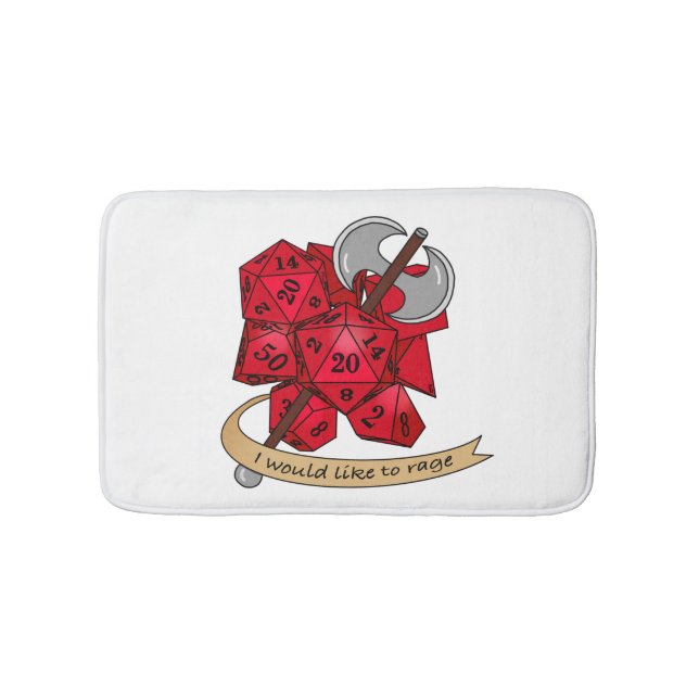 Tapete De Banheiro Design de Dice Barbary (frente)