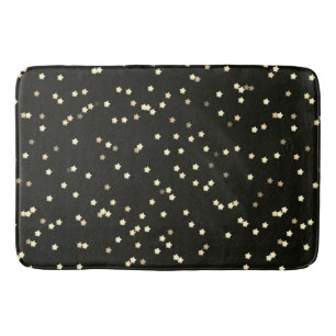 Tapete De Banheiro Design de Estrela Dourada a Preto