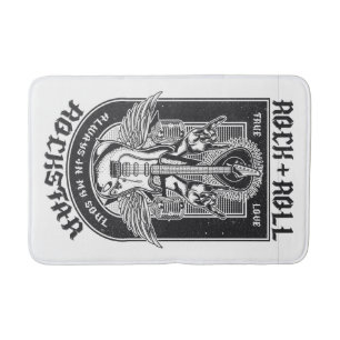 Tapete De Banheiro Design de Guitar Rock