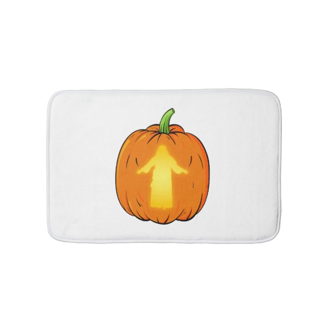 Tapete De Banheiro Design de Jesus Halloween com Jesus Pumpkin (frente)