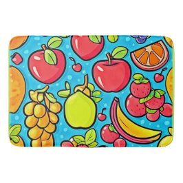 Tapete De Banheiro Design de Padrão Frutífero