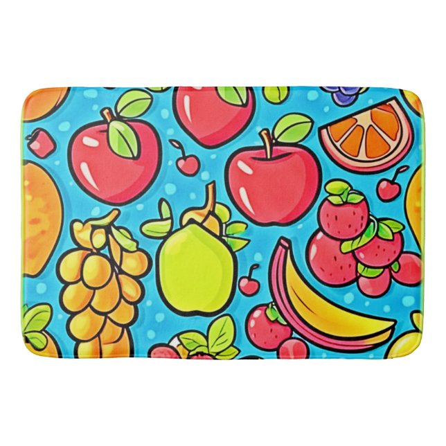 Tapete De Banheiro Design de Padrão Frutífero (Frente)